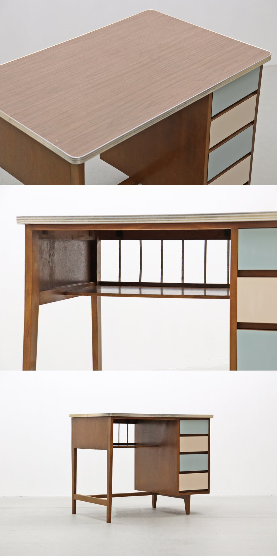 アンティーク 片袖机 デスク テーブル 昭和レトロ z481