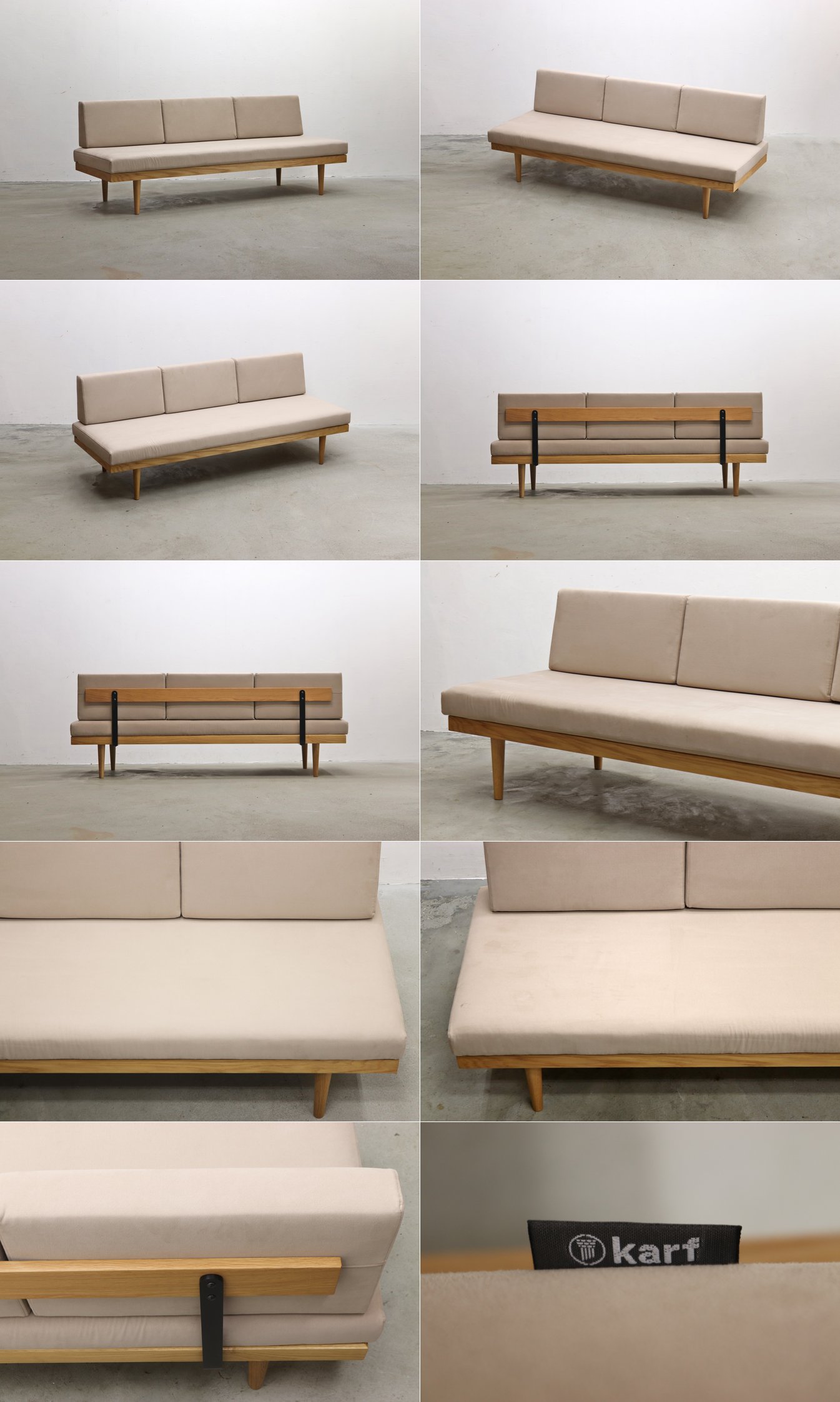 ◇karf カーフ Modular モジュラー Sofa Bed W1900 Type A オーク材 3P