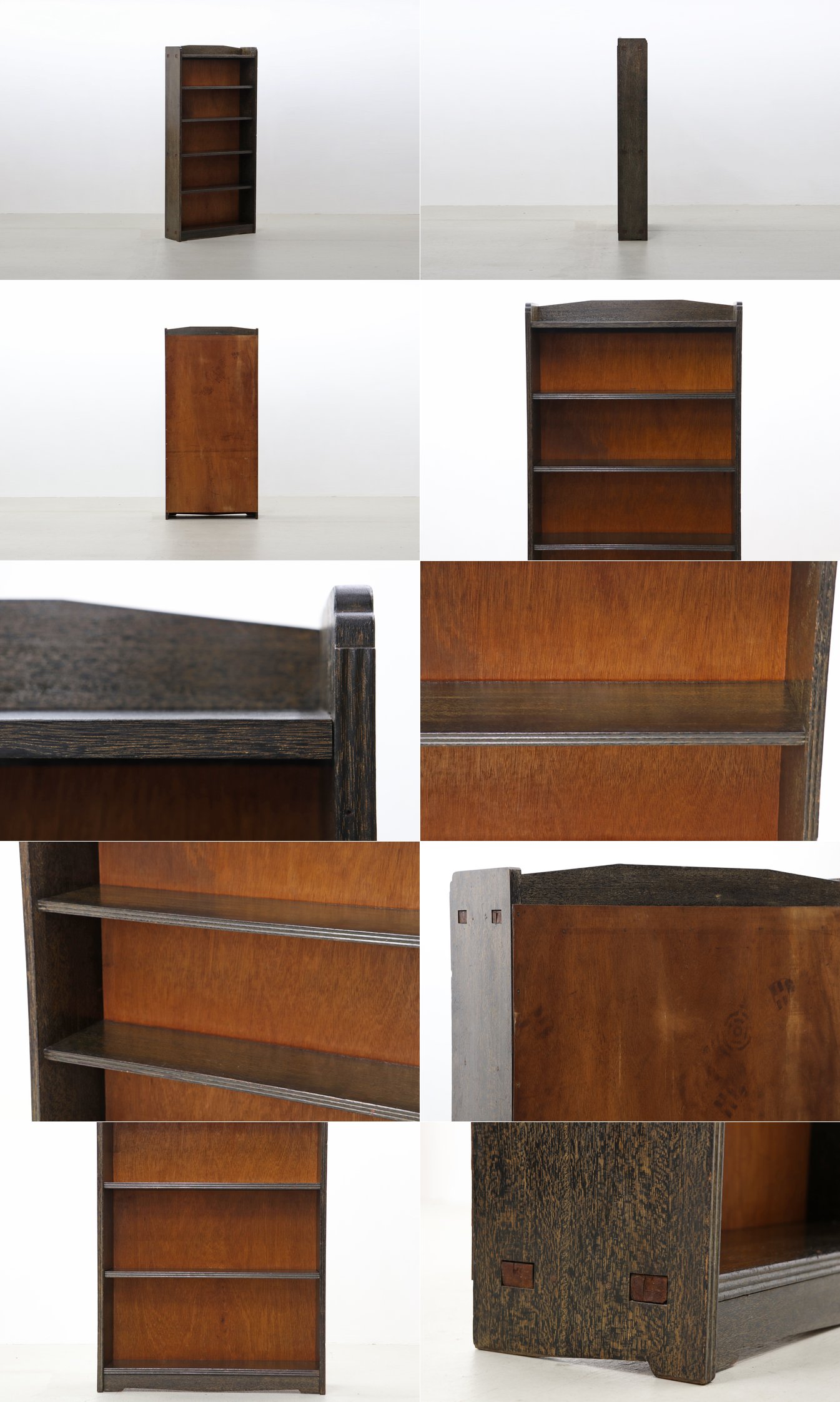 レトロ ラワン 無垢材 本棚 シェルフ 飾り棚 食器棚 ヴィンテージ