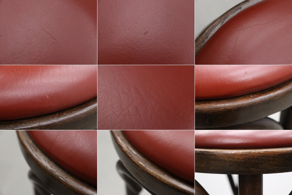 ◆在庫2脚 クラシカル ビーチ材 ハイスツール カウンター バー チェア 1脚/ヴィンテージアンティーク英国東欧レトロ店舗什器/OCT65020◆