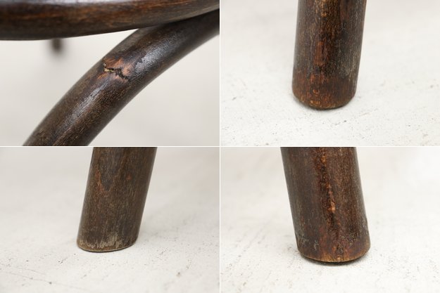 ◆在庫2脚 クラシカル ビーチ材 ハイスツール カウンター バー チェア 1脚/ヴィンテージアンティーク英国東欧レトロ店舗什器/OCT65020◆