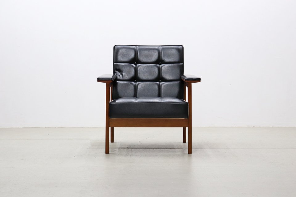 ◆karimoku カリモク Kチェア 1シーター1Pソファ レトロ ヴィンテージ 1/ミッドセンチュリーカフェ店舗什器古民家/OBT27095◆