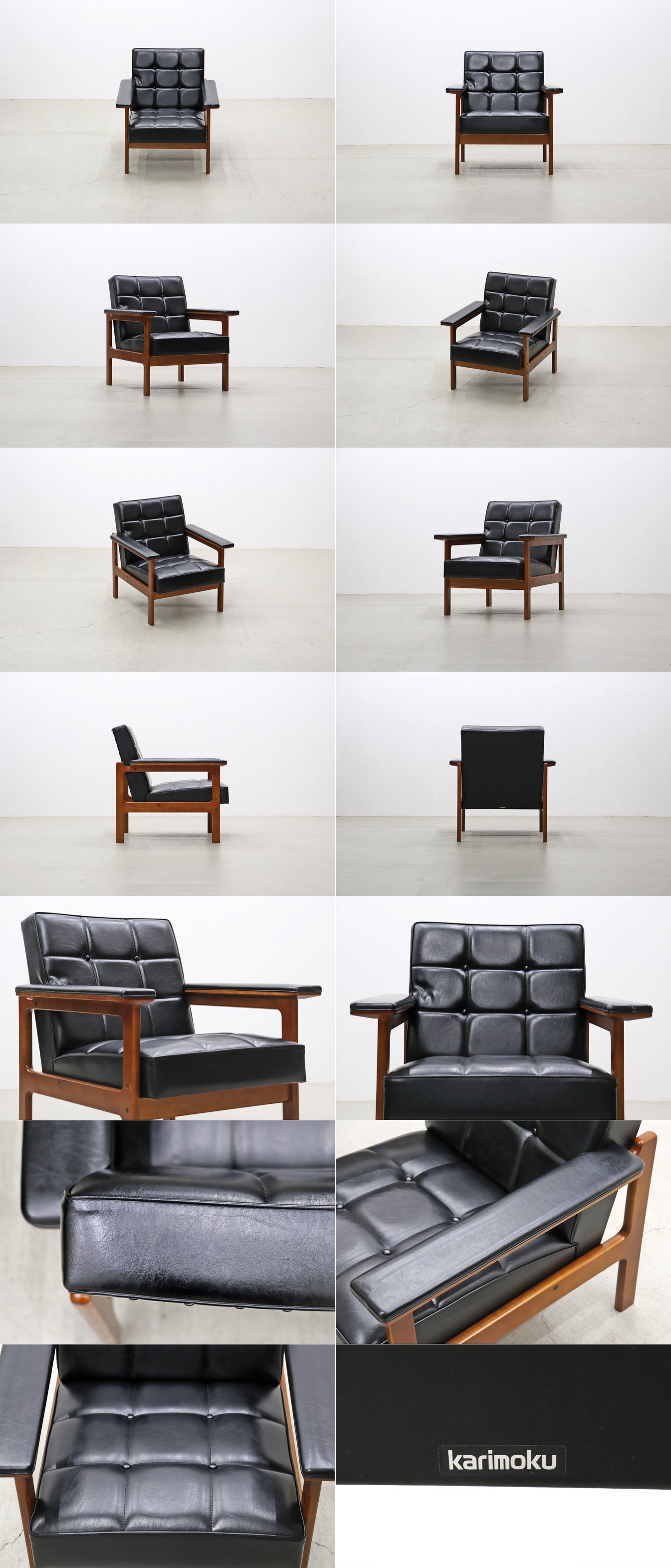 ◆karimoku カリモク Kチェア 1シーター1Pソファ レトロ ヴィンテージ 1/ミッドセンチュリーカフェ店舗什器古民家/OBT27095◆