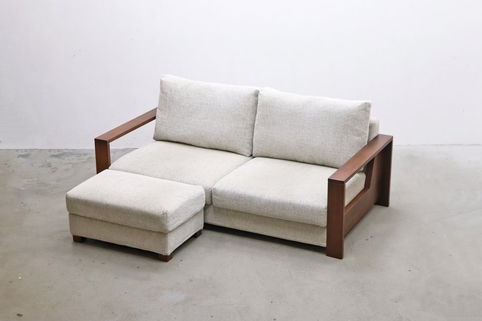 ◆KEYUCA ケユカ ウォールナット 2P ソファ オットマン セット ナチュラル モダン/北欧アクタスウニコIDCカリモク柏/ODT02012◆