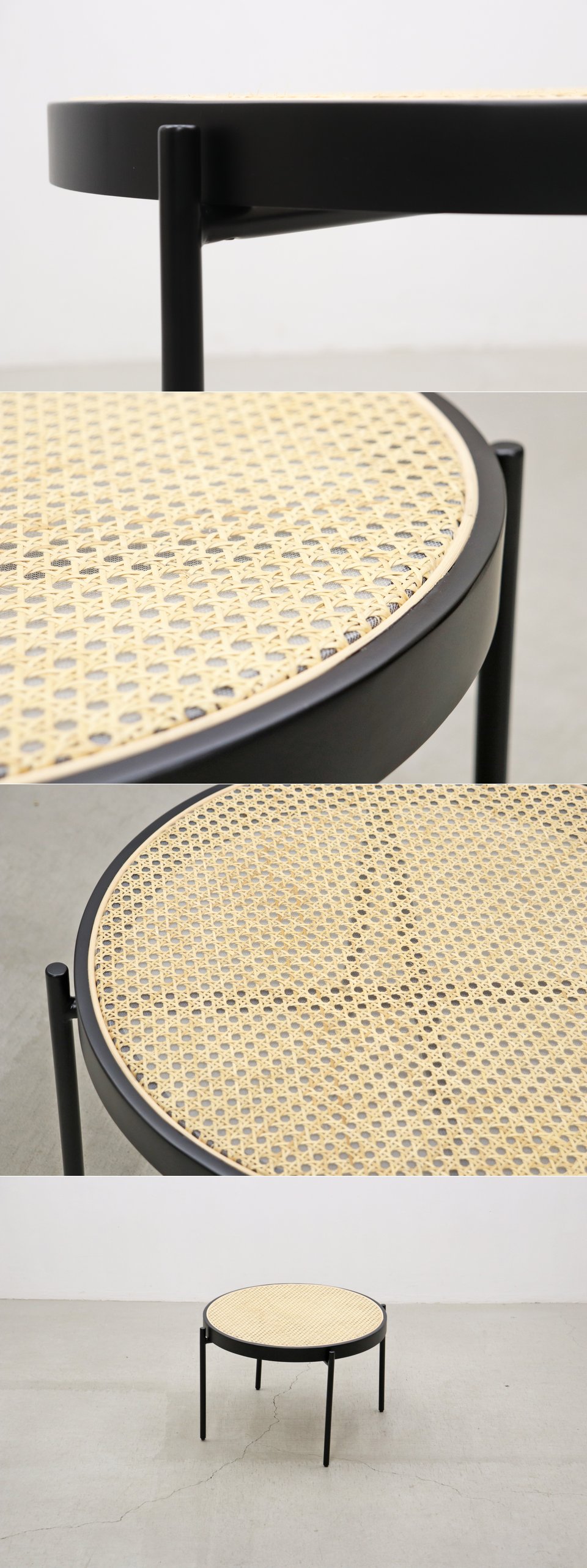 カナデモノ ラタン ラウンド ローテーブル