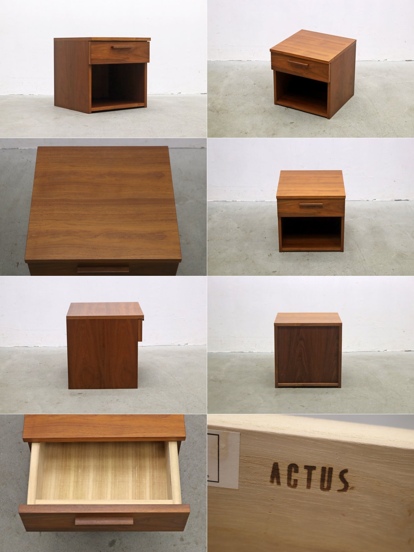 ◇ACTUS アクタス FB ウォールナット ナイトテーブル ベッドサイド