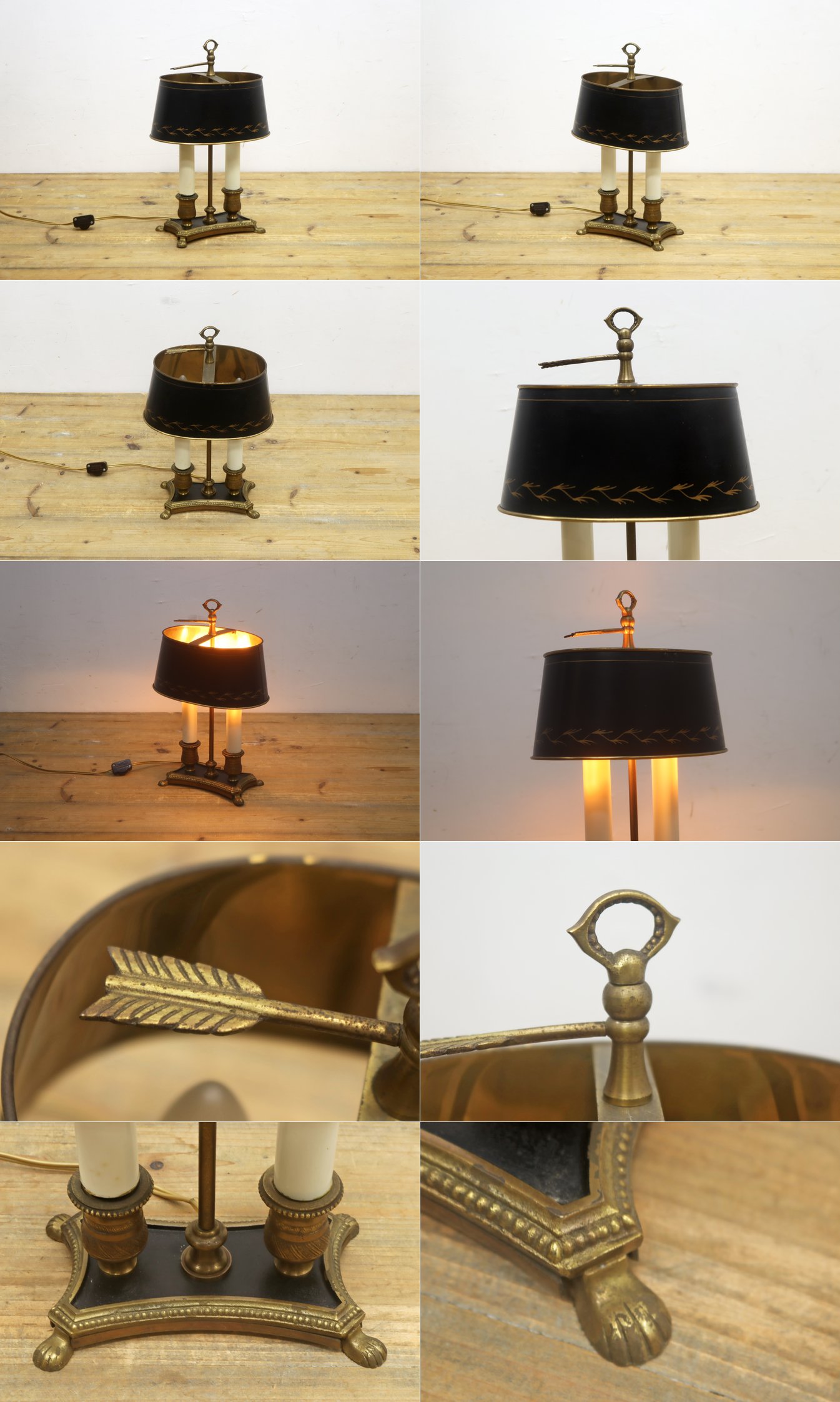 LUME 古典的な黒と金のテーブルランプ2点セット LUME 古典的な黒と金のテーブルランプ2点セット LUME 古典的