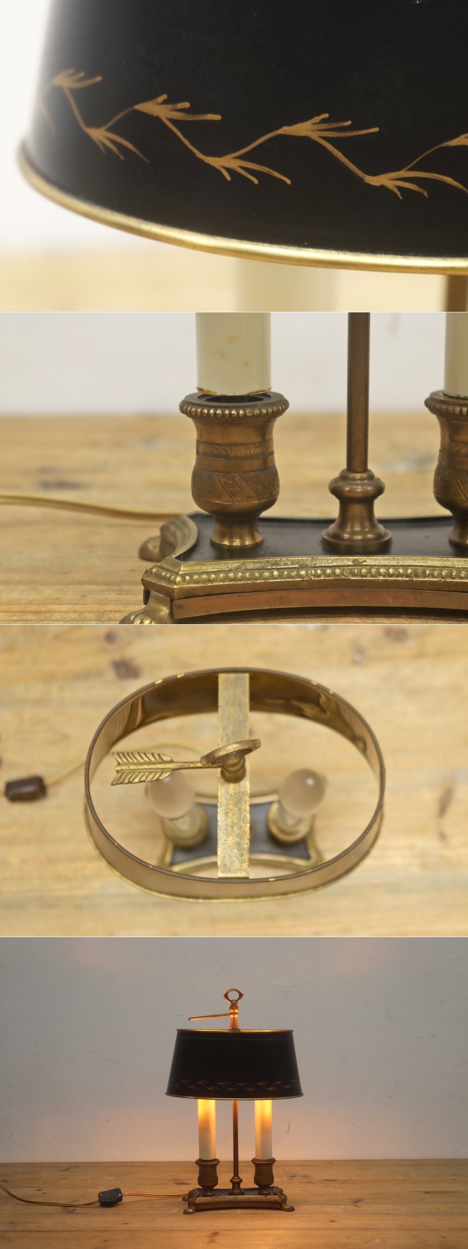 LUME 古典的な黒と金のテーブルランプ2点セット LUME 古典的な黒と金のテーブルランプ2点セット LUME 古典的