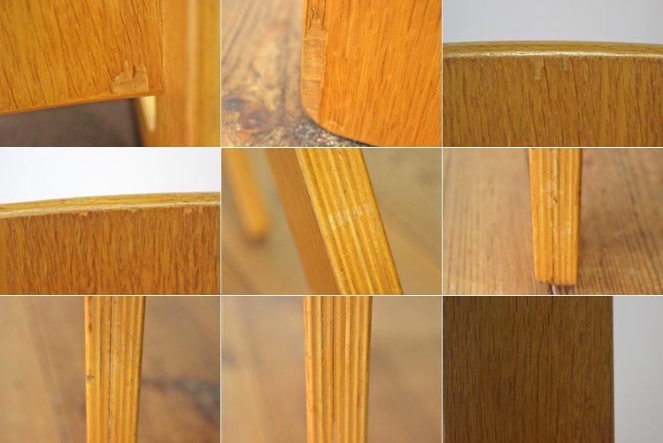 Tendo 天童木工 レトロ オーク材 プライウッド ダイニングチェア ラウンジチェア ヴィンテージ/アンティーク青林北欧