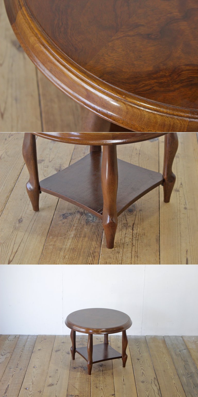 MARUNI マルニ ラウンドテーブル サイドテーブル 机 ベルサイユ 猫脚 クラシカル レトロ ヴィンテージ/アンティーク英国洋館/OBT20060