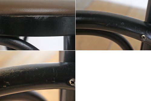 ベントウッド カウンタースツール ハイスツール 座面張替済 バー カフェ 店舗什器 曲げ木 レトロ 黒/アンティーク英国/OBT27088