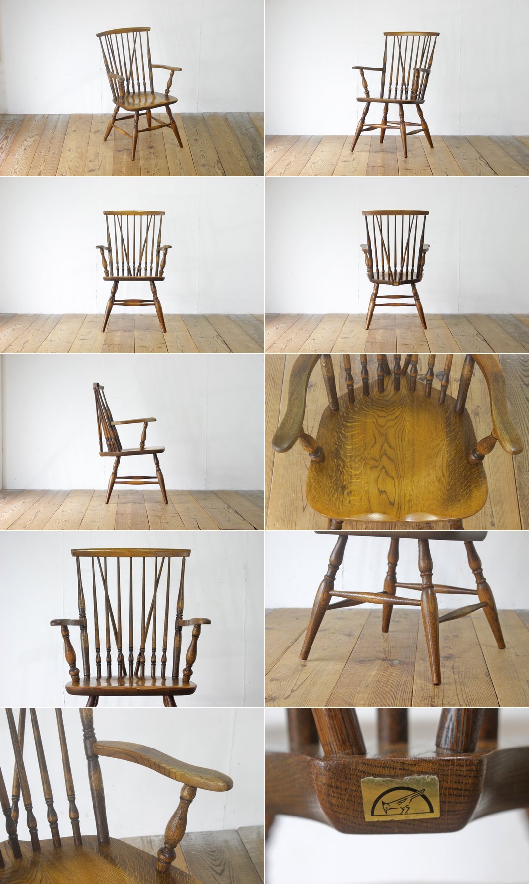 人気定番，HOT 飛騨産業 キツツキ ダイニングチェア ウィンザーチェア