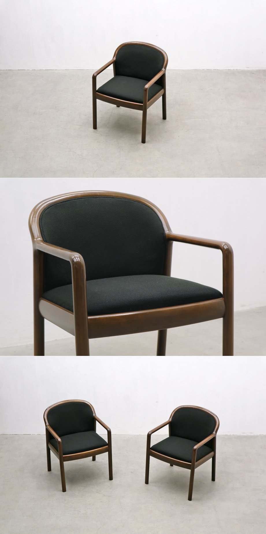 昭和レトロ】カリモク ドマーニ アームチェア 木製フレーム 昭和レトロ